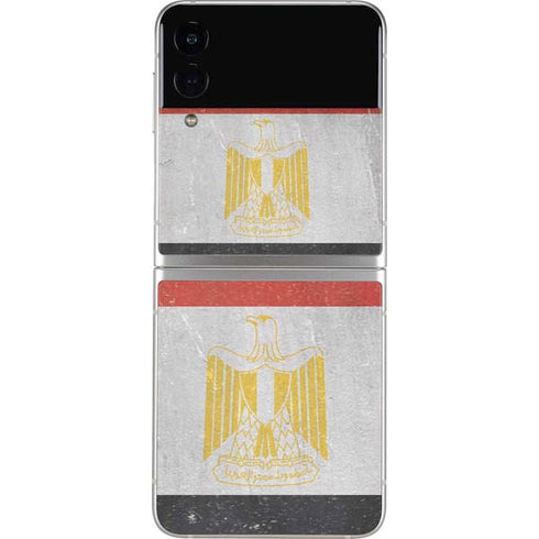Egyptian Flag Distressed Galaxy Z Flip3 5G Skin